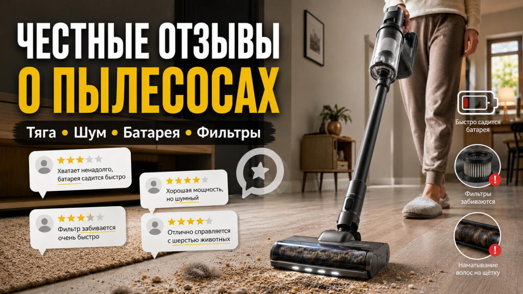 Честные отзывы о ручных аккумуляторных пылесосах: тяга, шум, батарея и фильтры