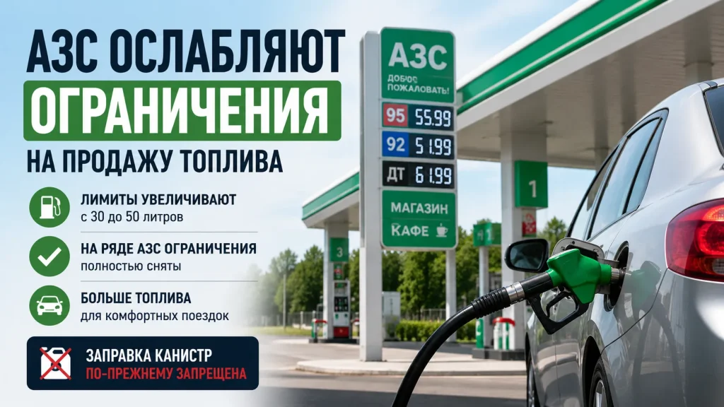 Сети АЗС начали ослаблять ограничения на продажу топлива