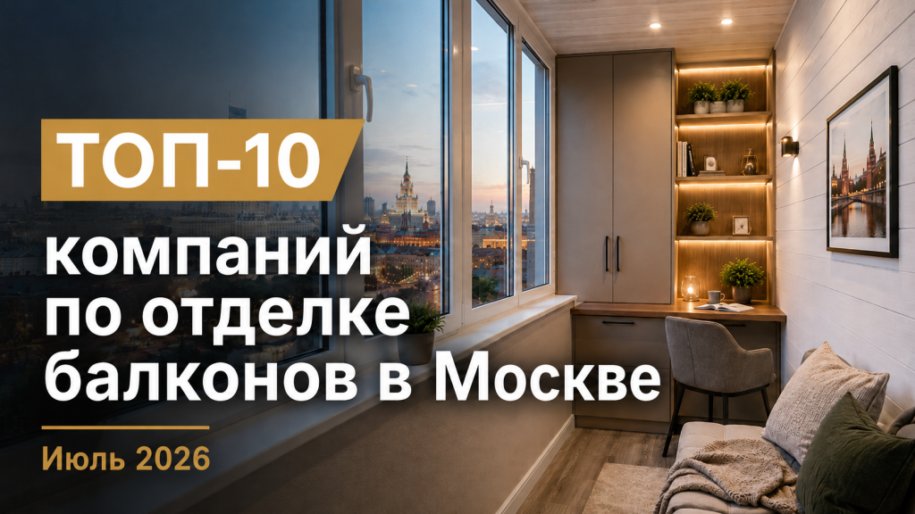 Рейтинг компаний по отделке балконов в Москве. Топ-10 организаций. Июль 2026