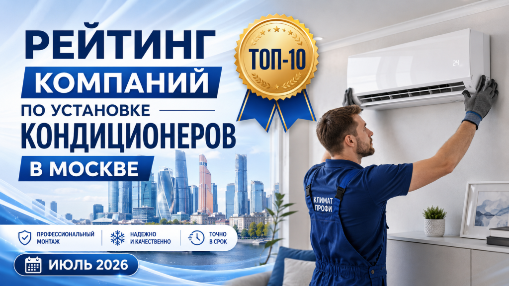 Рейтинг компаний по установке кондиционеров в Москве, топ-10, июль 2026