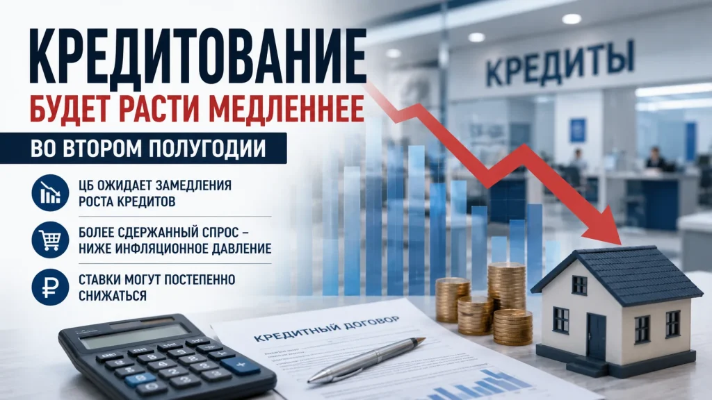 Рост кредитования в России должен замедлиться во втором полугодии