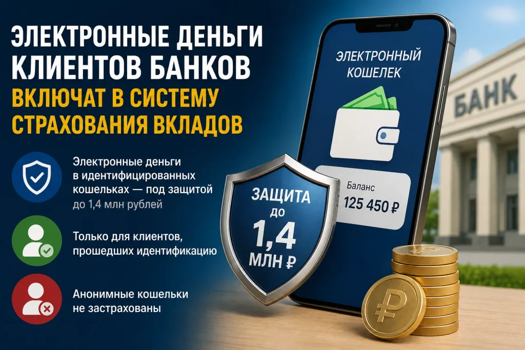 Электронные деньги клиентов банков включат в систему страхования вкладов