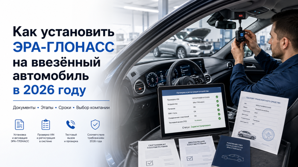 Как установить ЭРА-ГЛОНАСС на ввезённый автомобиль в 2026 году