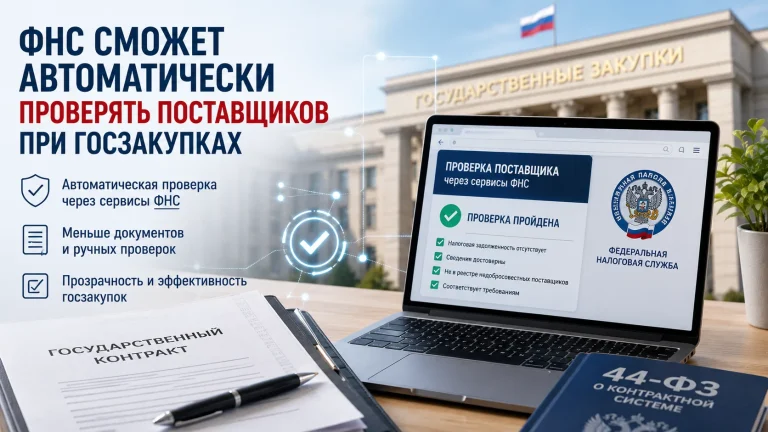 ФНС сможет автоматически проверять поставщиков для госзакупок