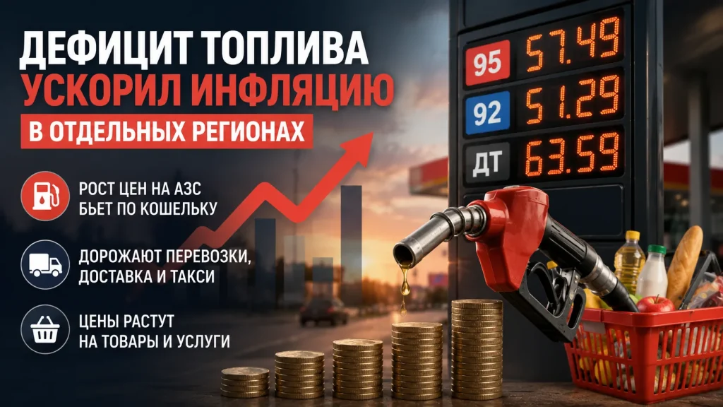Дефицит топлива ускорил инфляцию в российских регионах