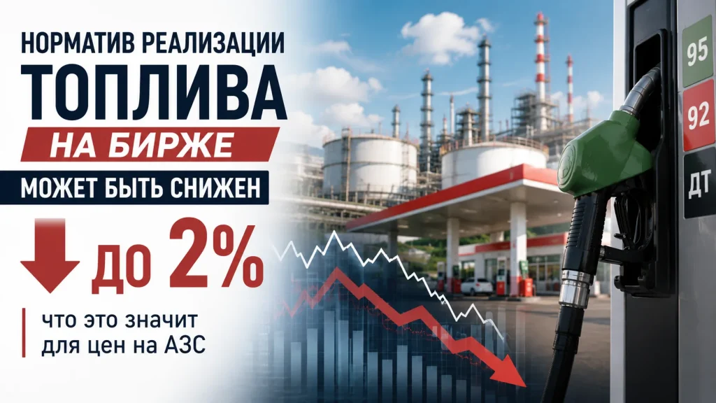 Норматив биржевых продаж топлива могут снизить до 2%