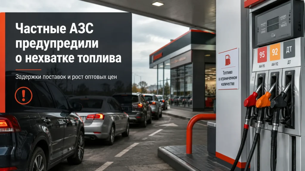 Частные АЗС сообщили о перебоях с поставками топлива