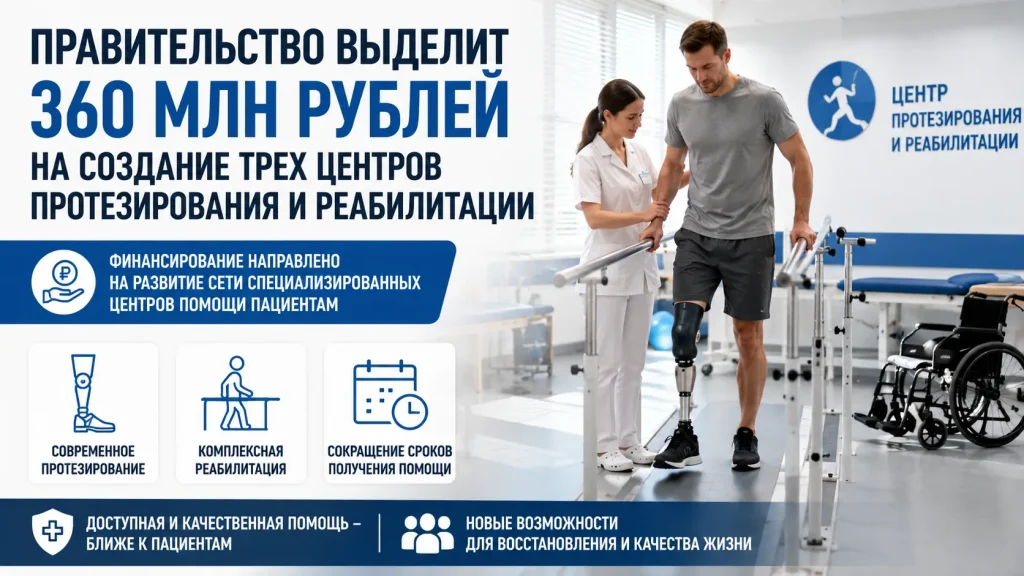 В России создадут три центра протезирования за 360 млн рублей