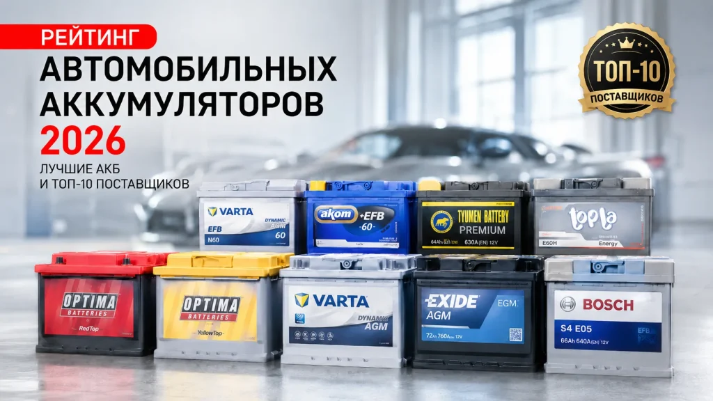Рейтинг автомобильных аккумуляторов 2026. Топ 10 лучших поставщиков.