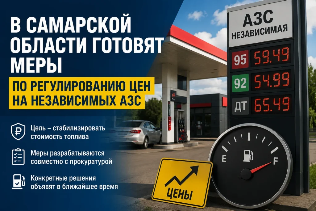 В Самарской области подготовят меры по регулированию цен на независимых АЗС