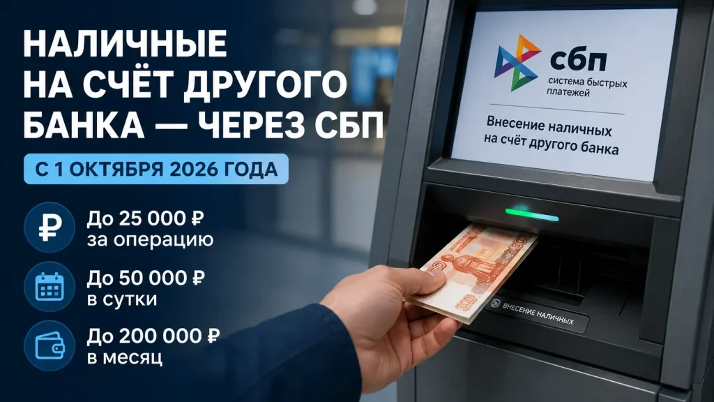 Через СБП разрешат вносить наличные через банкомат другого банка
