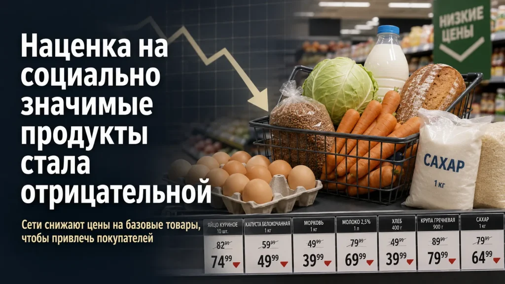 Наценка на социально значимые продукты стала отрицательной