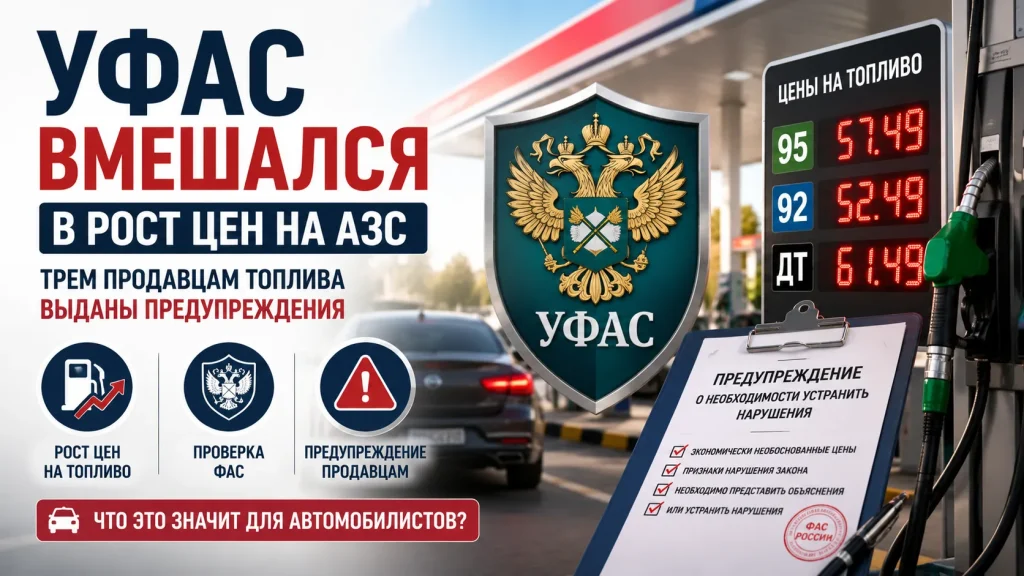 УФАС предупредило продавцов топлива из-за роста цен на АЗС