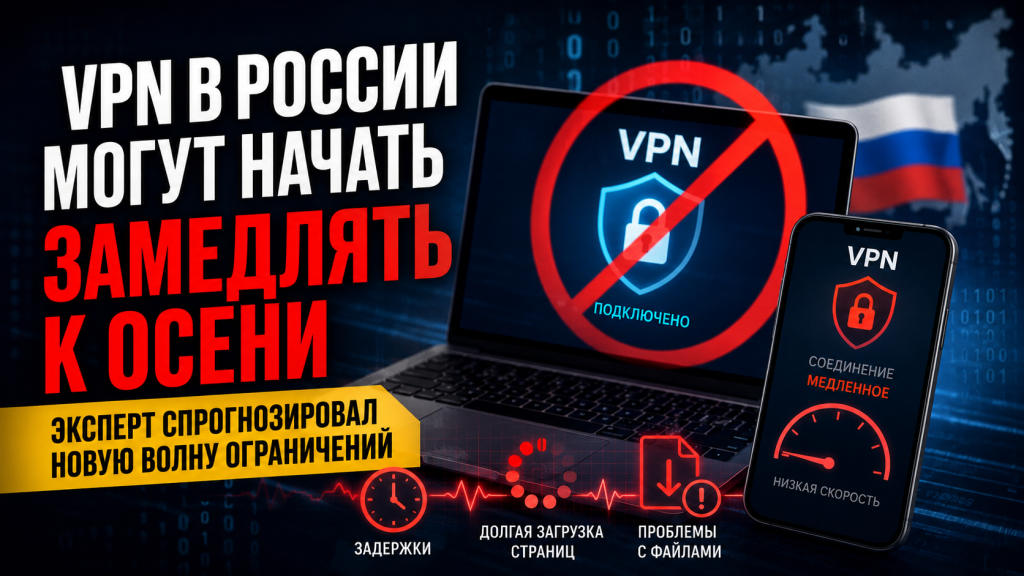 VPN в России могут начать замедлять к осени 2026 года