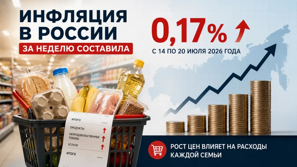 Инфляция в России за неделю составила 0,17%