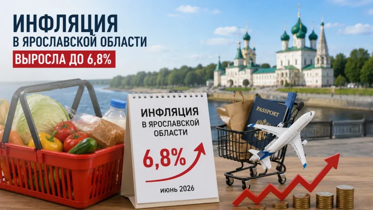 Инфляция в Ярославской области выросла до 6,8% в июне