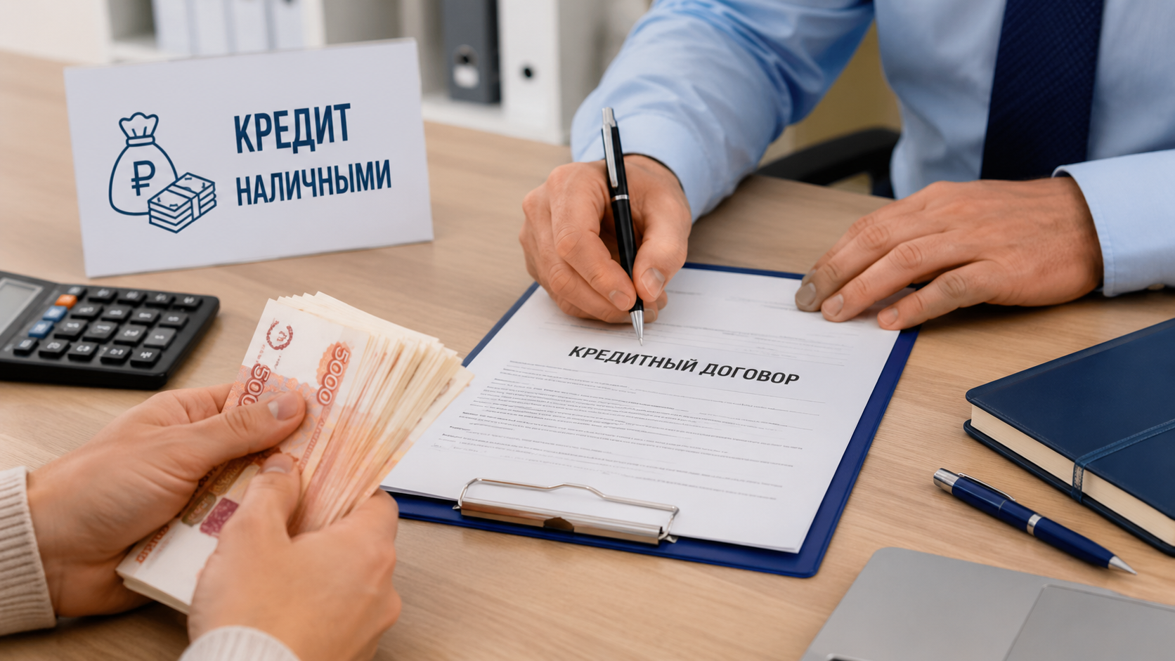 Клиент оформляет кредит наличными