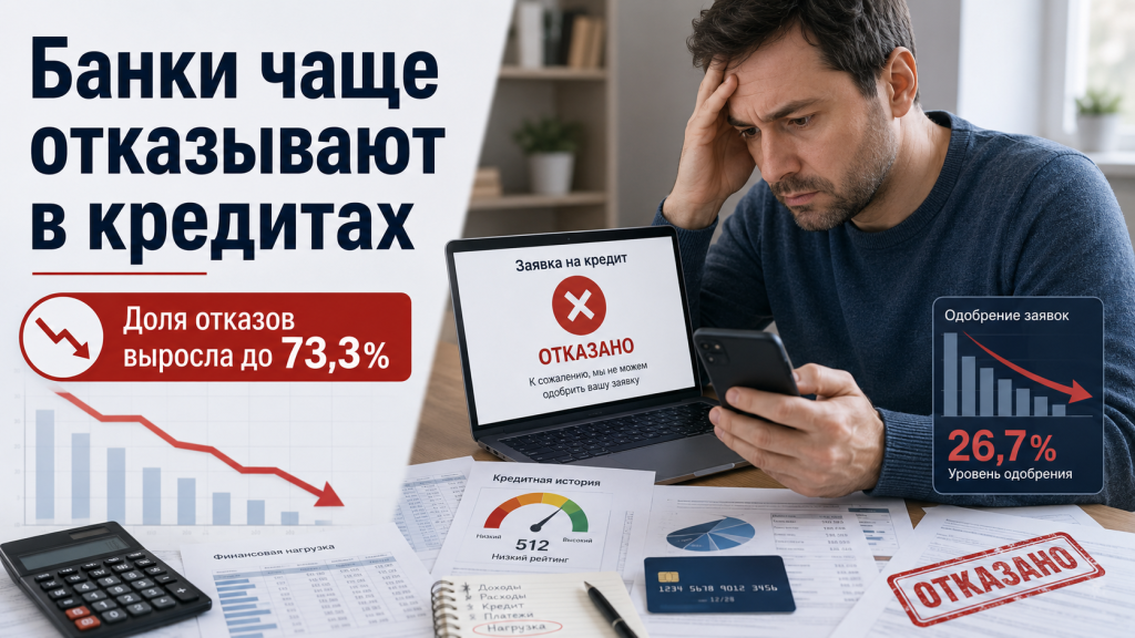 Банки чаще отказывают в потребительских кредитах: доля отказов 73,3 процента