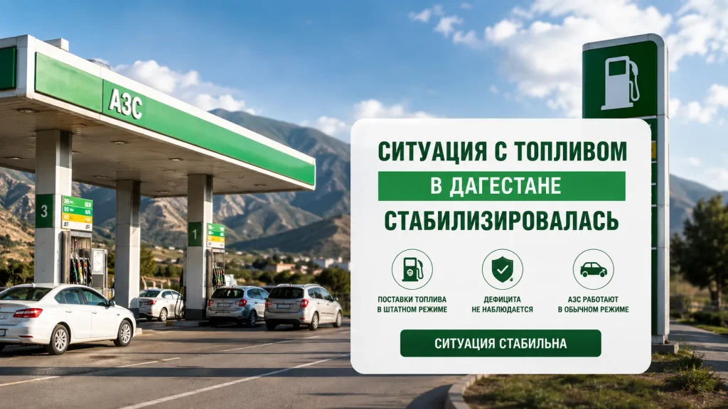 Ситуация с топливом на АЗС Дагестана стабилизировалась