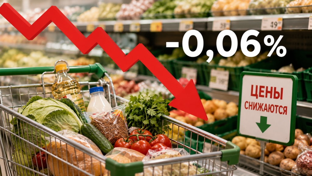 Снижение потребительских цен в России на 0,06 процента за неделю
