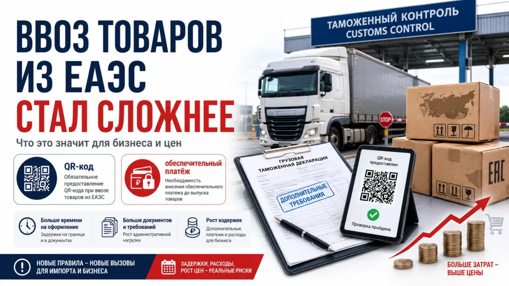 Инфографика о новых правилах ввоза товаров из ЕАЭС