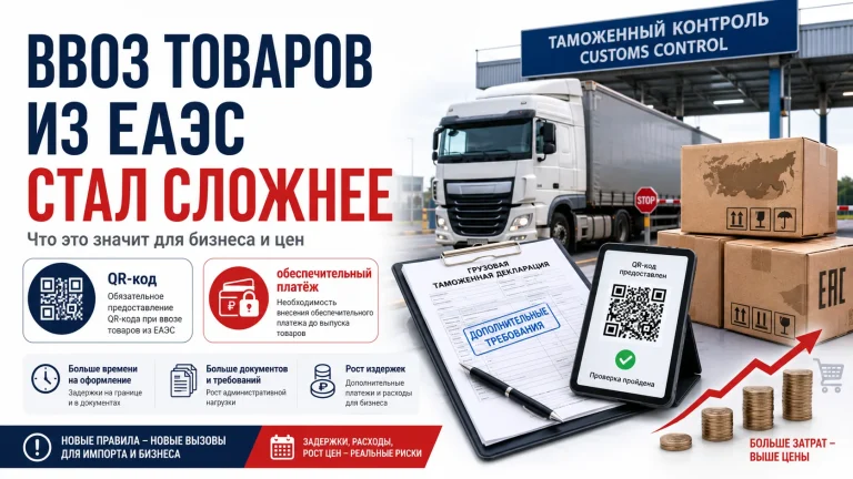 Инфографика о новых правилах ввоза товаров из ЕАЭС