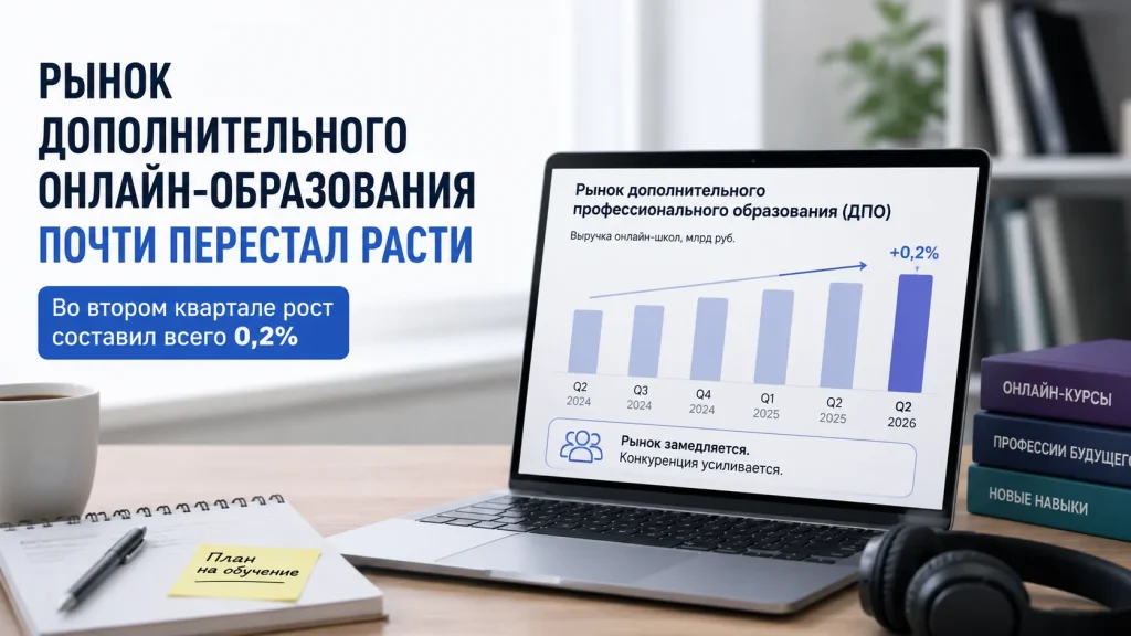Сегмент профессионального онлайн-образования почти перестал расти