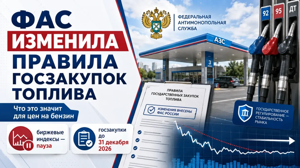 ФАС изменила правила государственных закупок топлива