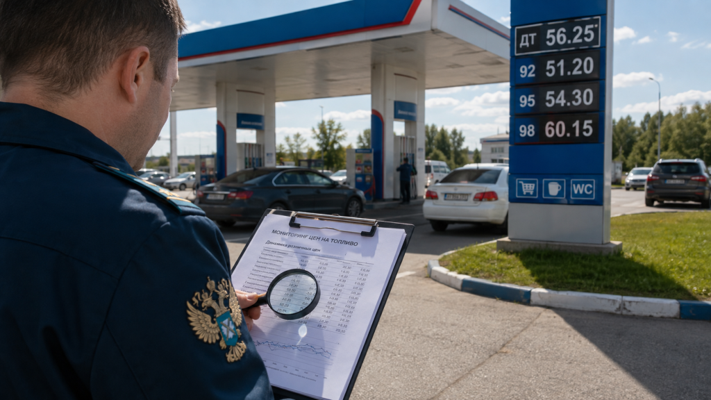 Проверка цен на бензин и дизель на автозаправочной станции