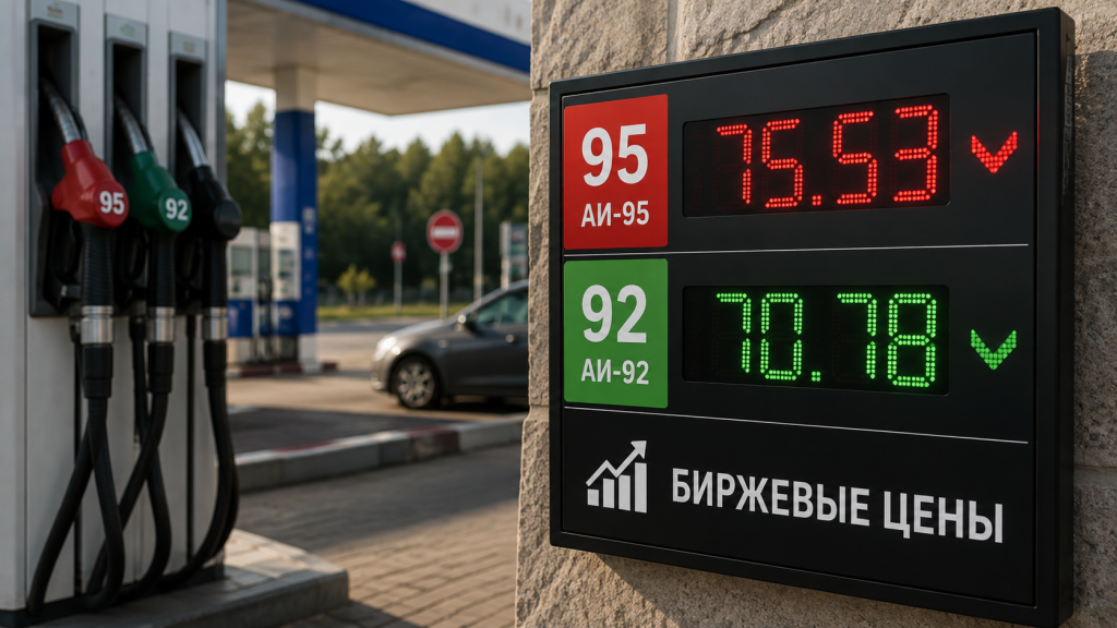 Динамика биржевых цен на бензин