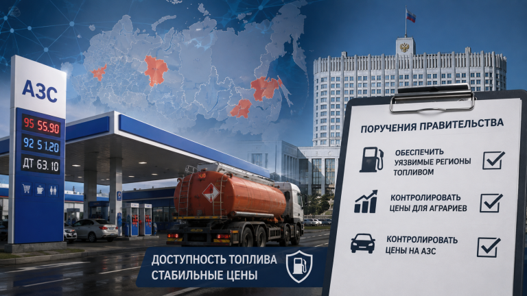 Поставки топлива и цены на АЗС