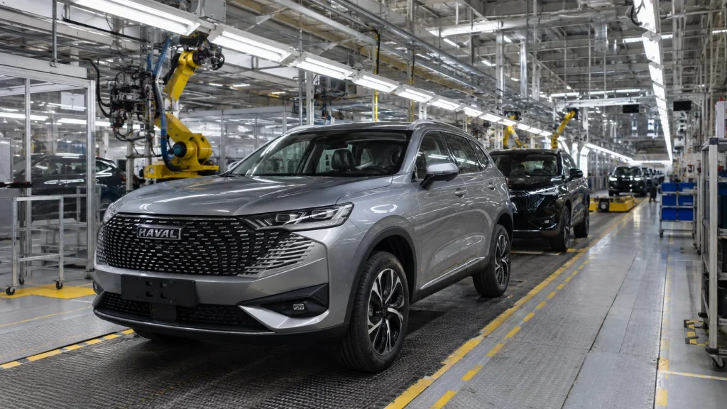 Автомобили Haval на производственной линии завода под Тулой