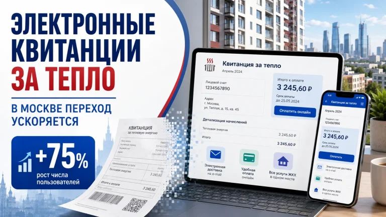 Электронные квитанции за тепло в личном кабинете МОЭК
