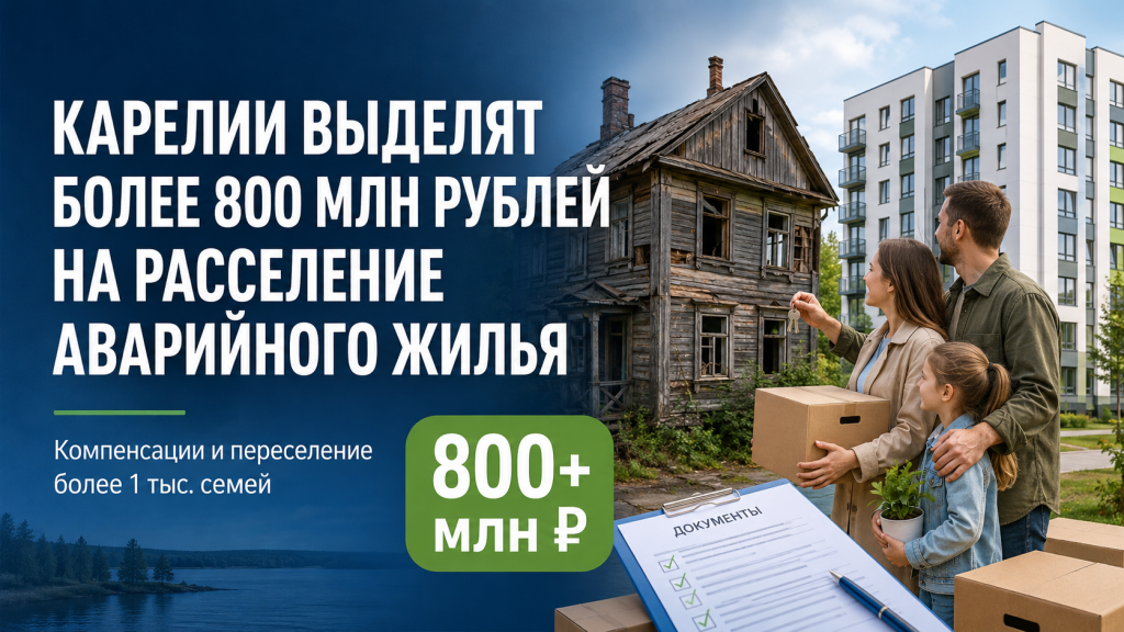 Расселение жителей из аварийного жилья в Карелии