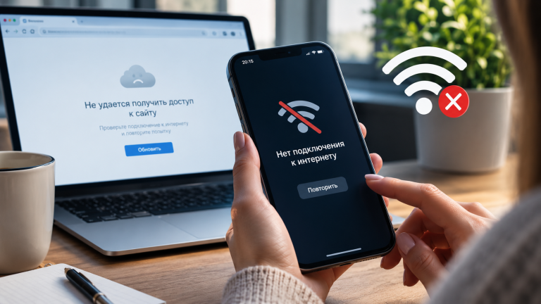 Пользователь столкнулся со сбоем в работе интернет-сервисов