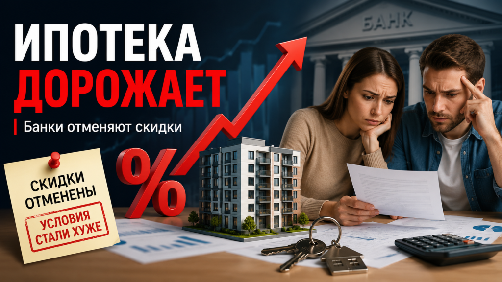 Ипотека дорожает: банки отменяют скидки