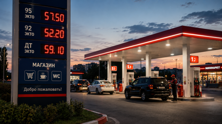 Контроль цен на топливо на автозаправочной станции