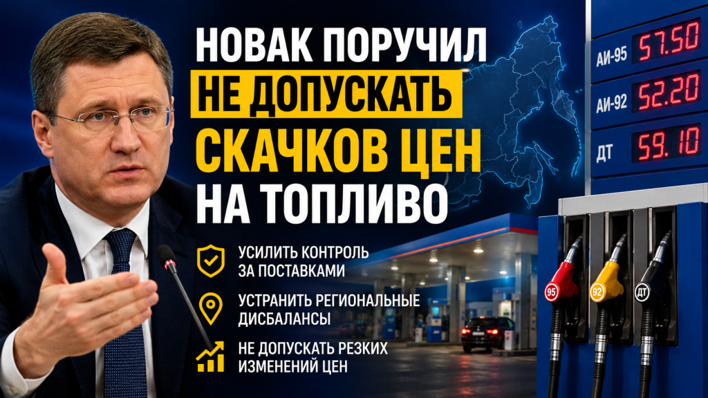 Новак поручил не допускать скачков цен на топливо