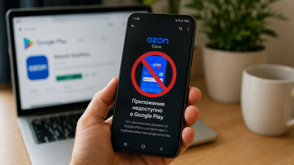 Приложение Ozon Банка недоступно в Google Play