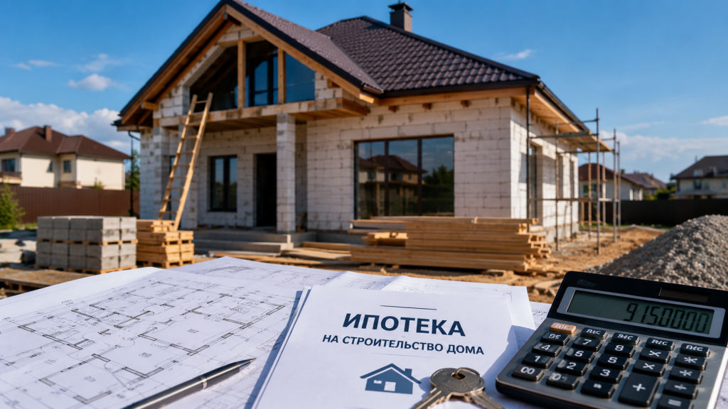 Строительство частного дома с ипотекой