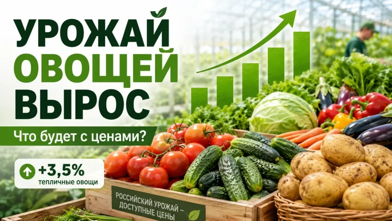 Урожай овощей вырос