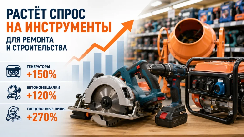 В России вырос спрос на инструменты для ремонта и строительства