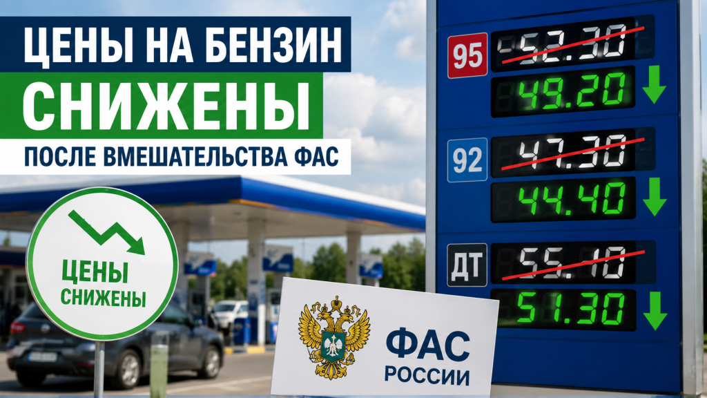 Снижение цен на бензин в Тверской области