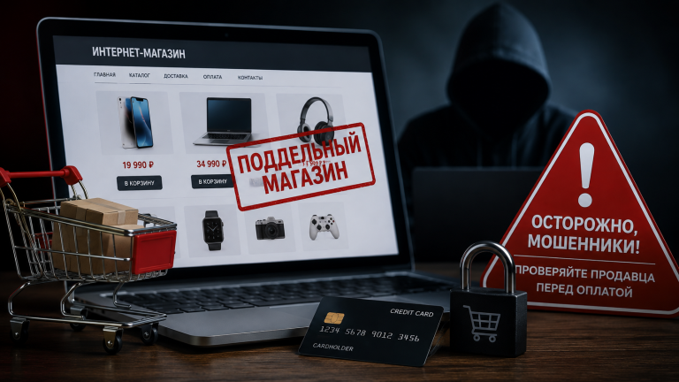 Предупреждение о поддельном интернет-магазине