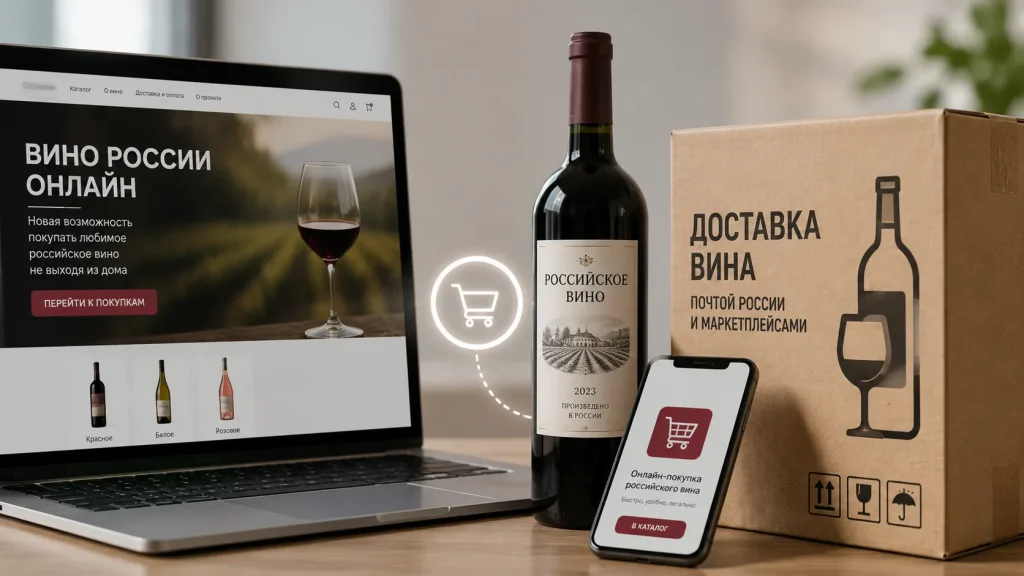 Онлайн-продажа российского вина через Почту России и маркетплейсы