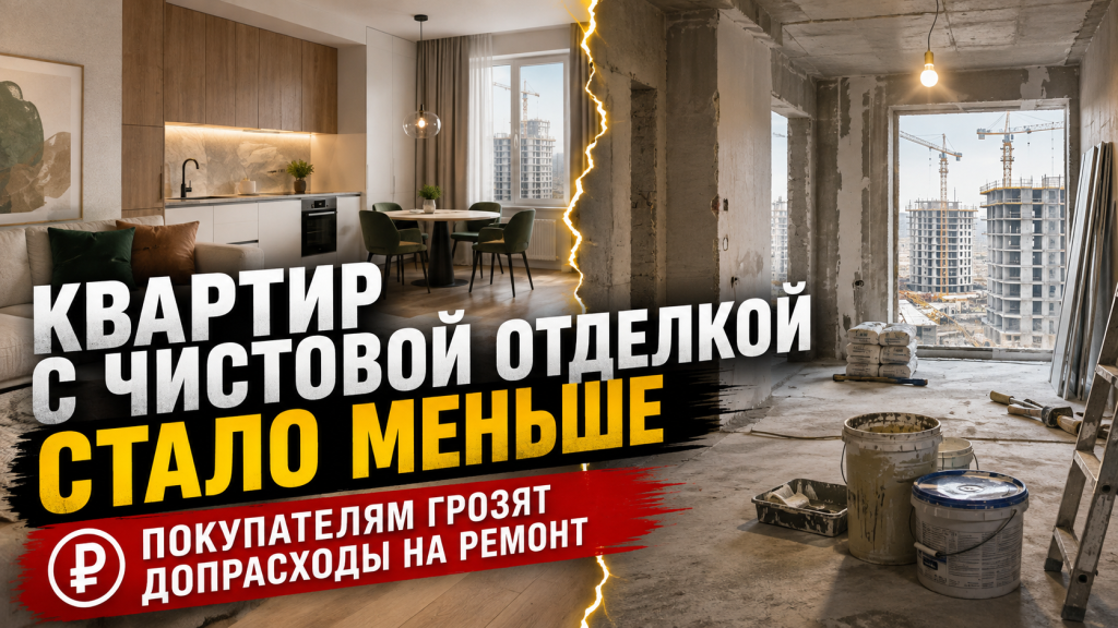Застройщики стали реже продавать квартиры с чистовой отделкой