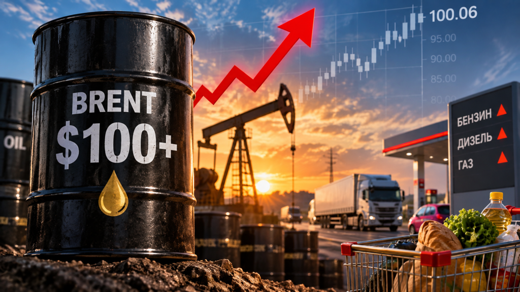 Brent выше $100 за баррель: как дорогая нефть может повлиять на бензин, доставку и цены товаров