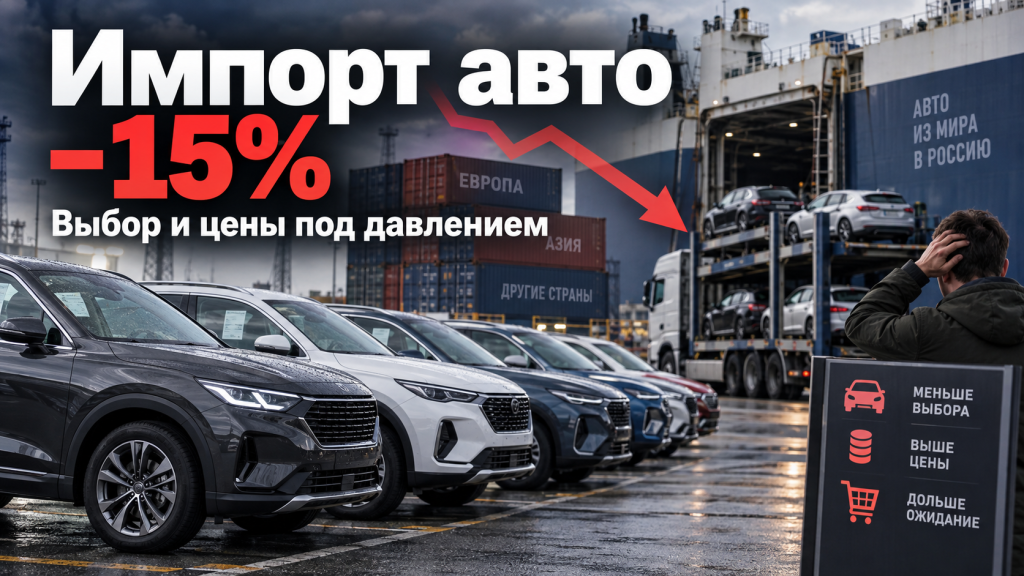 Импорт автомобилей в Россию сократился на 15 процентов