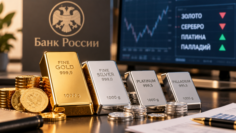 Золото, серебро, платина и палладий