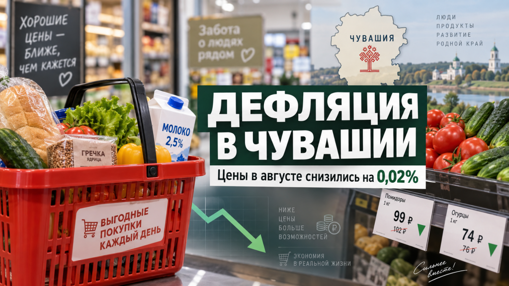 В Чувашии цены в августе снизились на 0,02 процента
